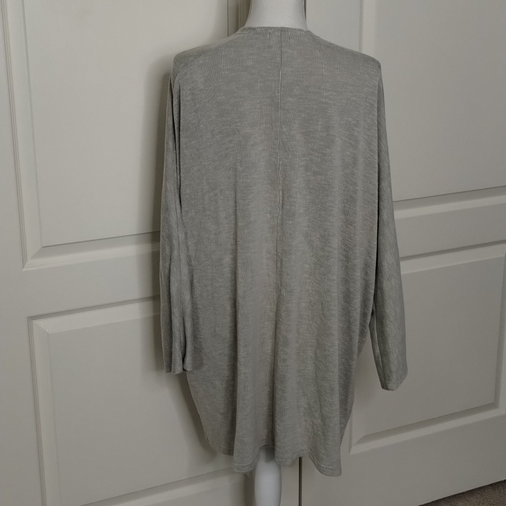 Donni open cardigan OSFA taupe beige ribbed lightweight with pockets Donni - Picture 6 of 11